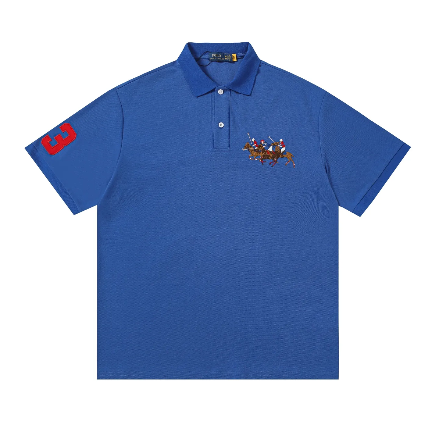 P160 Style No.: A011 [Ralph Lauren Classic Three Ponies Digital Embroidered Polo Shirt] ✅250 grams of fine cotton pique fabric, custom-woven and dyed threads ✅Original stickers Scan the QR code to enter the official website ✅Large version, loose and stylish, can wear up to 210 pounds Color: Black White Navy Blue Sky Blue Dark Gray Floral Gray Size: S-XL